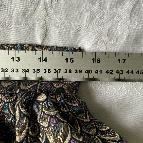 Buffalo David Bitton Women's Metallic Fish Scale Midi Skirt Size Large Zipper - Picture 8 of 11